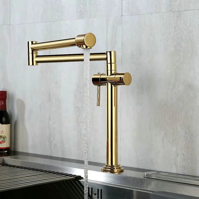 Robinet de cuisine DecorBites™ : Mitigeur d'évier monté sur plan en laiton massif, disponible en plusieurs finitions