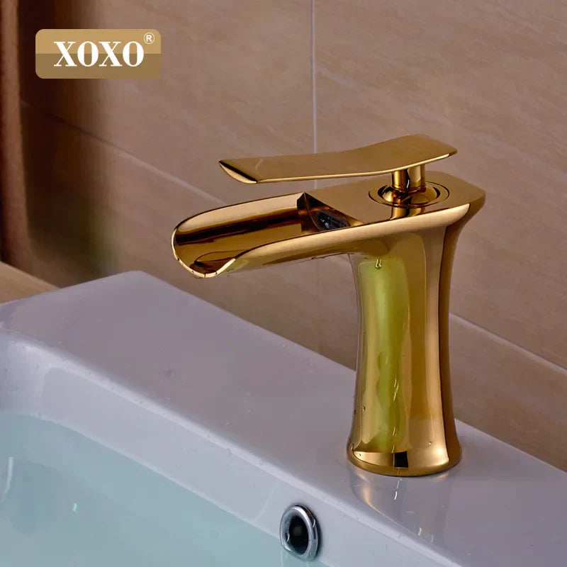 DecorBites™ Copper Waterfall Vanity Faucet for Modern Basin Mixer Tap - 83008W