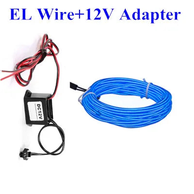 DecorBites™ 3V Neon Light EL Wire Rope 1m/3m/5M Glow Strip LED Shoes Clothing Car