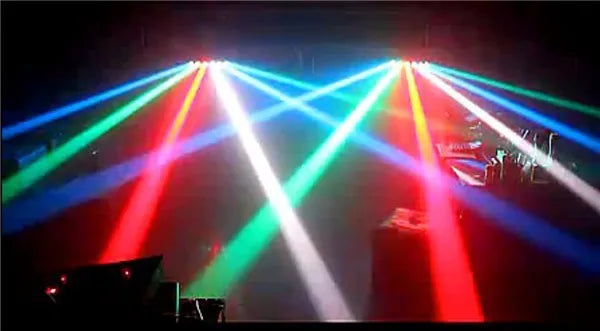 DecorBites™ مصباح ليزر RGBW DJ ديسكو بثمانية شعاعات LED - شعاع ماسح ضوئي عالي السطوع
