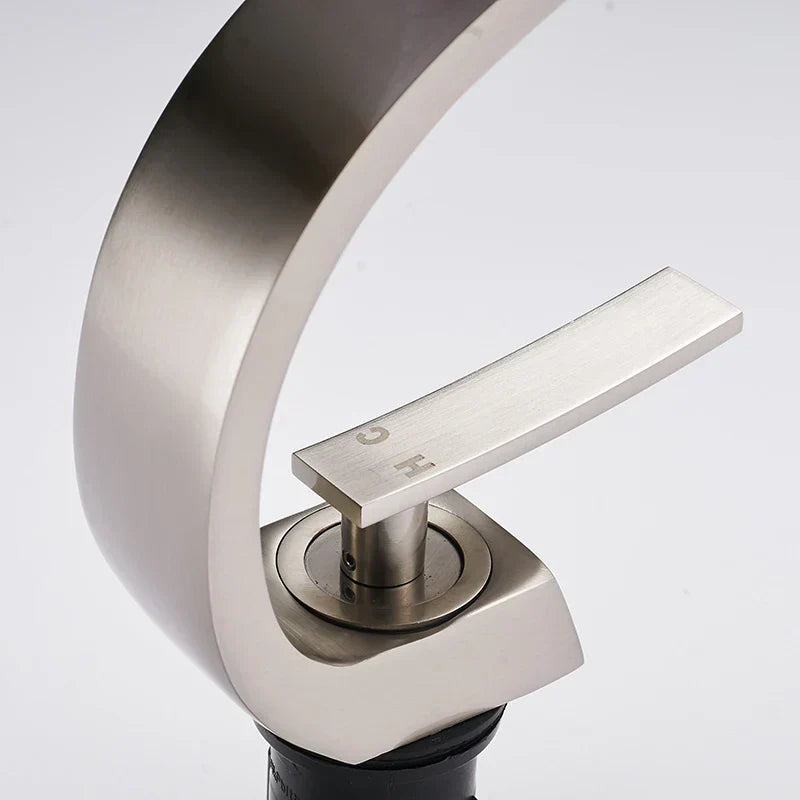 DecorBites™ Basin Faucet: Modern Brass Bathroom Mixer Tap with Single Handle and Single Hole