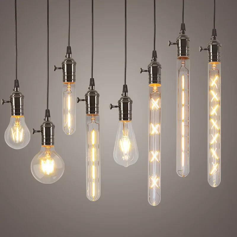 مصابيح LED متوهجة من DecorBites™: مصابيح إديسون فائقة السطوع E27 بقدرة 4W-8W لإضاءة المنزل المعلقة