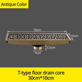 DecorBites™ Euro Antique Brass Art Carved Floor Drain Cover DL8547