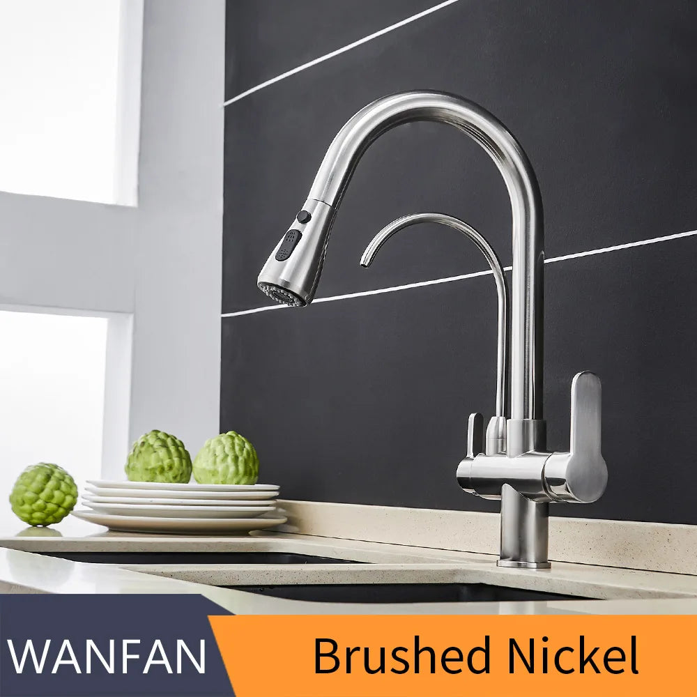 خلاط حوض مطبخ ديكور بايتس™ رافعة ثلاثية الاتجاهات WF-0195