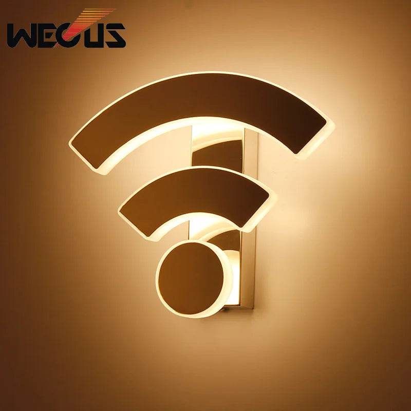 DecorBites™ Acrylic WIFI Wall Light - Home Decor Sconce for Living Room, Bedroom, Restaurant