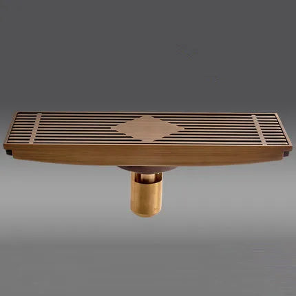 DecorBites™ Euro Antique Brass Carved Floor Drain Cover for Bathroom Bath Accessories