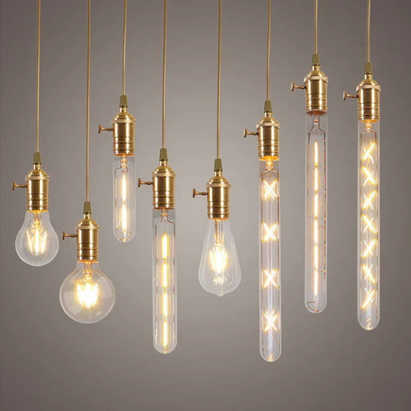 مصابيح LED متوهجة من DecorBites™: مصابيح إديسون فائقة السطوع E27 بقدرة 4W-8W لإضاءة المنزل المعلقة