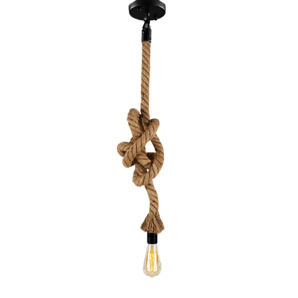 DecorBites™ مصباح حبل القنب المتدلي E27 مصباح إضاءة صناعي للمطاعم والمقاهي ذو طابع شخصي