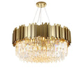 DecorBites™ ثريا سقف كريستالية ذهبية LED لديكور منزلي أنيق