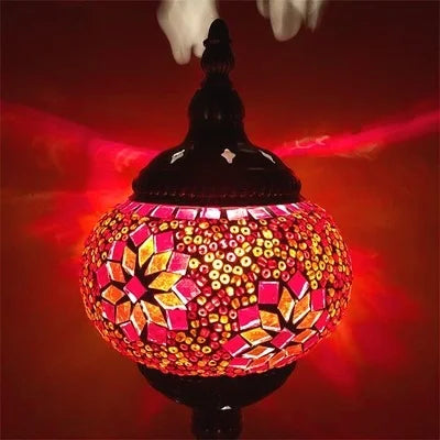 Handmade Turkish Mosaic Glass Pendant Light