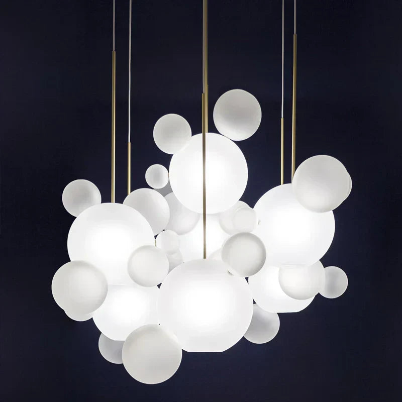 DecorBites™ Frosted Glass Ball Pendant Light for Dining Room and Kitchen Decor