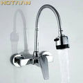 DecorBites™ Dual Hole Brass Chrome Kitchen Sink Tap Mixer