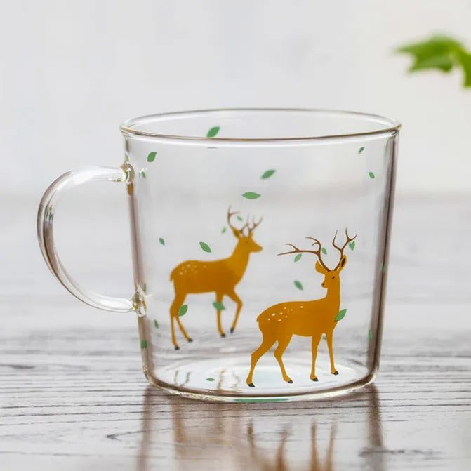 DecorBites™ Killer Whale Glass Coffee Mug 350ml: Cute Polar Bear Tea Cup Heat Resistant Glass Beer Mug