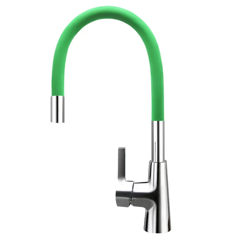DecorBites™ 360° Silica Gel Nose Kitchen Faucet Cold Hot Water Mixer 1301R