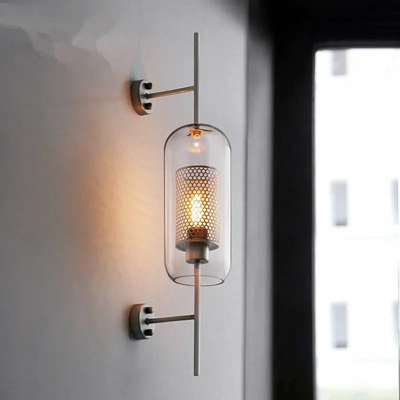 DecorBites™ Glass Industrial Wall Lights for Living Room Bedroom Dining Room