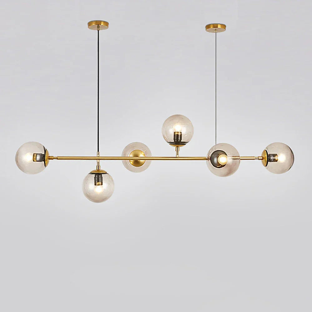 DecorBites™ Glass Ball LED Chandelier: Nordic Industrial Edison Lighting Fixture