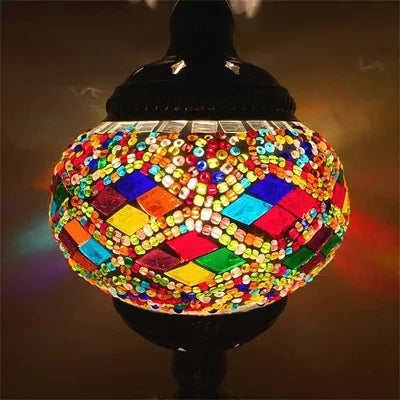 Handmade Turkish Mosaic Glass Pendant Light
