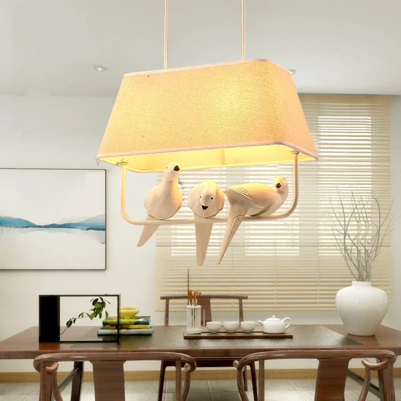 DecorBites™ Bird Cage Chandelier: Resin Retro Luminaria Pendant Lamp for Dining Room, Bedroom, Kitchen Island