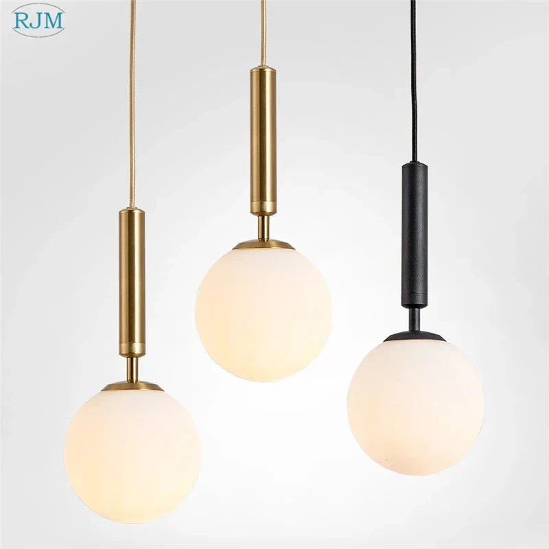 مصباح LED متدلي من الزجاج DecorBites™: تصميم إسكندنافي حديث، برأس واحد، إبداعي