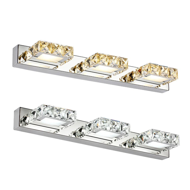 DecorBites™ Crystal Bedroom Mirror Light LED Wall Lamps Waterproof IC Driver AC110V / 220V