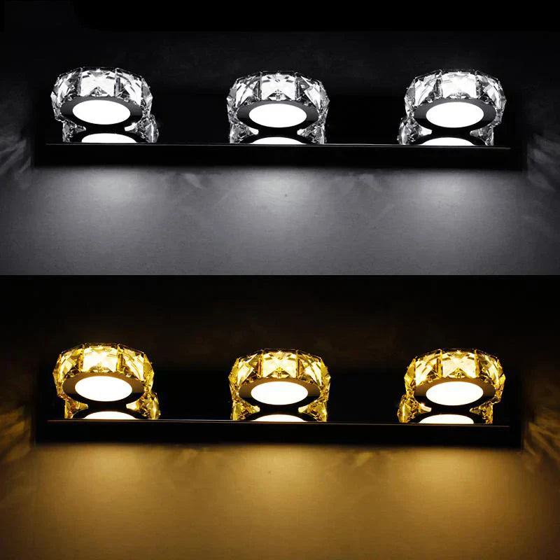 DecorBites™ Crystal Bedroom Mirror Light LED Wall Lamps Waterproof IC Driver AC110V / 220V