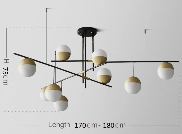 DecorBites™ Glass Ball Pendant Lights for Modern Luxury Living Room and Restaurant