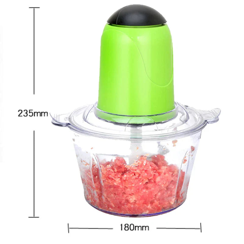 DecorBites™ 2L Stainless Steel Electric Meat Grinder & Chopper - Multifunctional Kitchen Processor