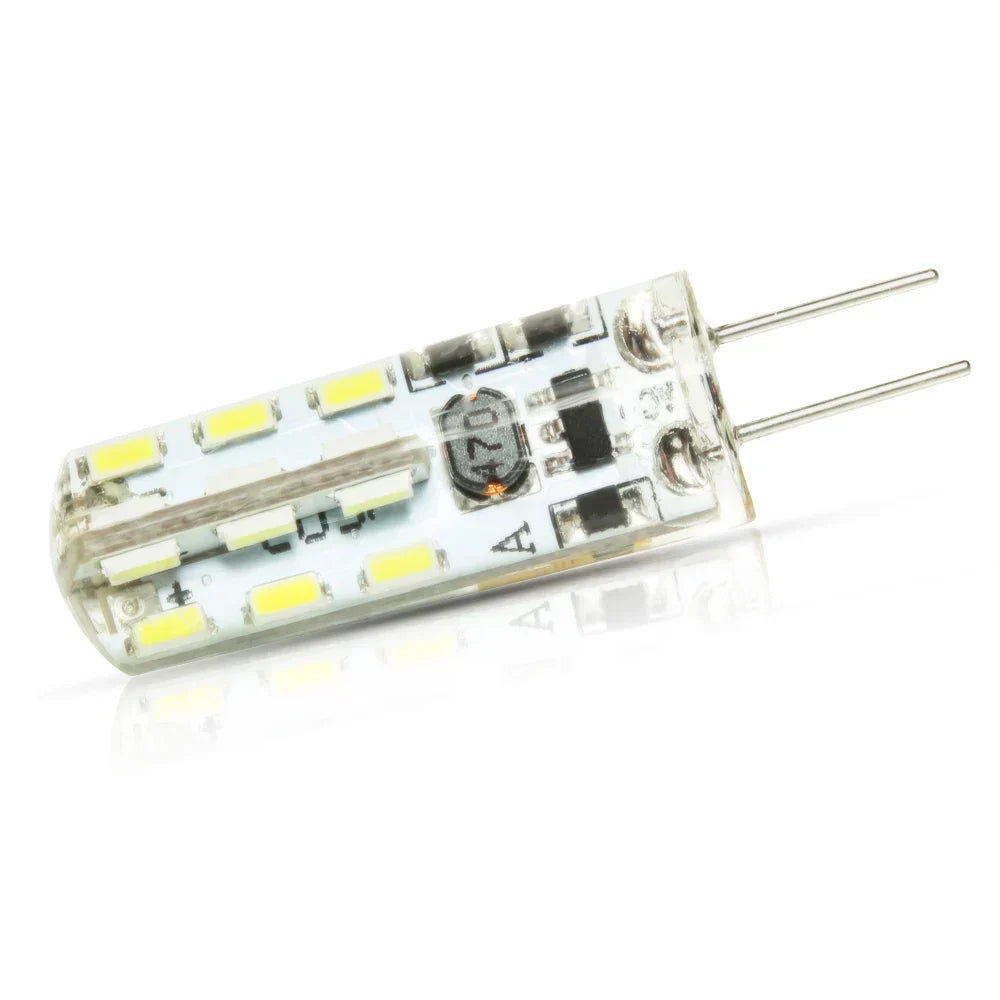 مصباح سبوت لايت LED طراز G4 من DecorBites™ بقدرة 2 واط، مصباح كريستال 12 فولت 3014 SMD - عبوة من 20