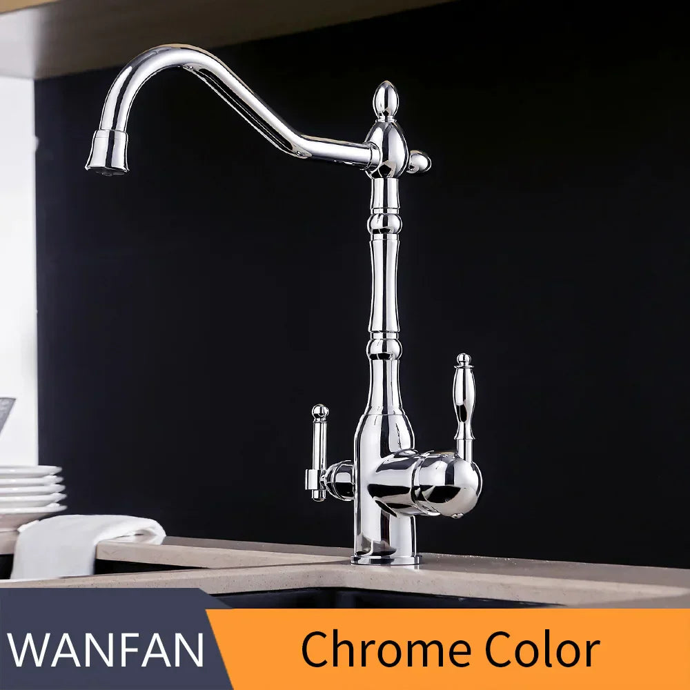خلاط حنفية مطبخ DecorBites™ لتنقية المياه مع دوران 360 درجة للمطبخ WF-0193K