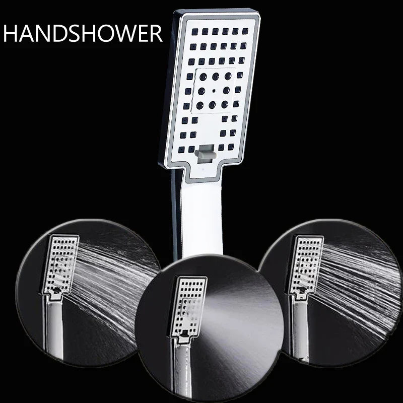 لوحة دش ديكور بايتس™ LED بصنبور ورأس دش شلال وفتحات تدليك