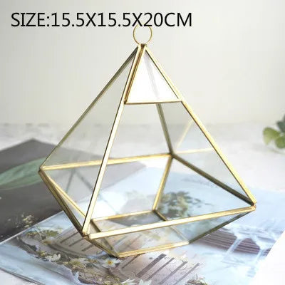 فازة زجاجية هندسية DecorBites™ للنباتات العصارية والزهور