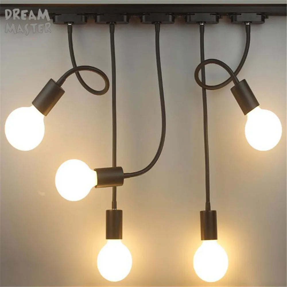 إضاءة مسار مرنة DecorBites™ LED لمتاجر الملابس - قضيب أبيض أسود قابل للثني إضاءة قابلة للطي