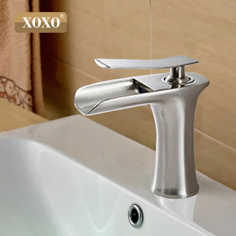 DecorBites™ Copper Waterfall Vanity Faucet for Modern Basin Mixer Tap - 83008W