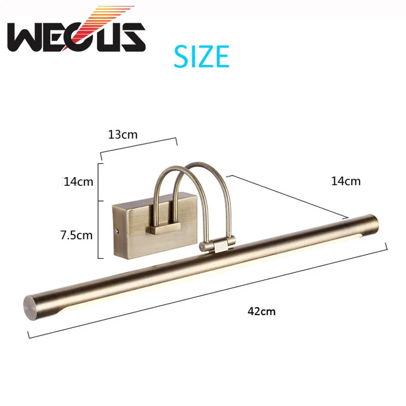 DecorBites™ Brushed Bronze Led Bathroom Vanity Light for Over Mirror Cabinet