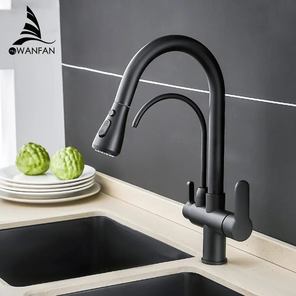 خلاط حوض مطبخ ديكور بايتس™ رافعة ثلاثية الاتجاهات WF-0195