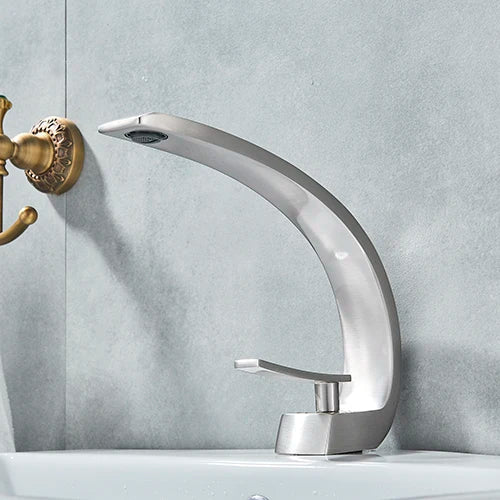 DecorBites™ Black Chrome Basin Faucet Single Handle Bathroom Mixer Tap