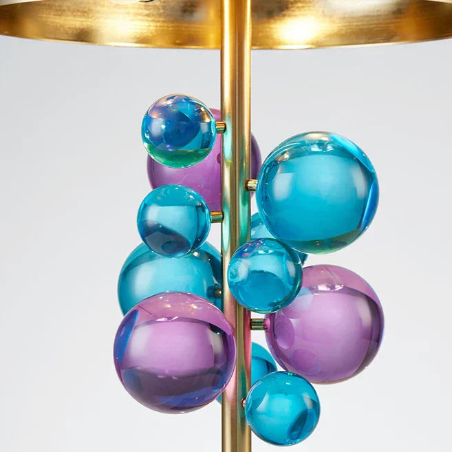 مصباح طاولة كريستال ماربل بابل من DecorBites™. مصباح مكتبي LED لغرفة النوم والبهو.