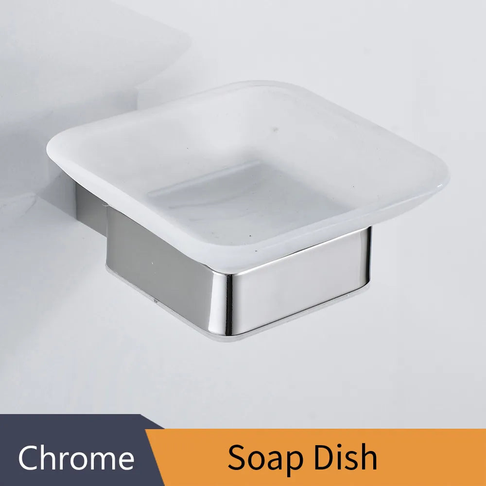 DecorBites™ Black Finish Wall Mount Soap Basket Dish - Bathroom Hardware Soap Holder