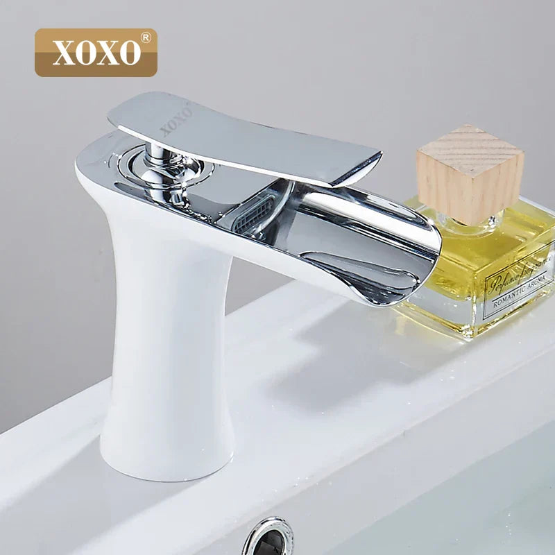 DecorBites™ Copper Waterfall Vanity Faucet for Modern Basin Mixer Tap - 83008W