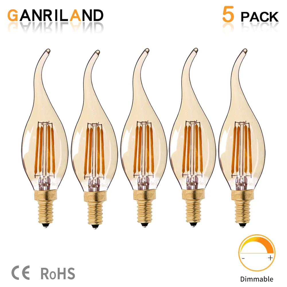 DecorBites™ Dimmable LED Filament Bulb 4W E14 220V 2200K Candle Light