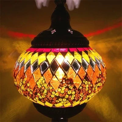 Handmade Turkish Mosaic Glass Pendant Light