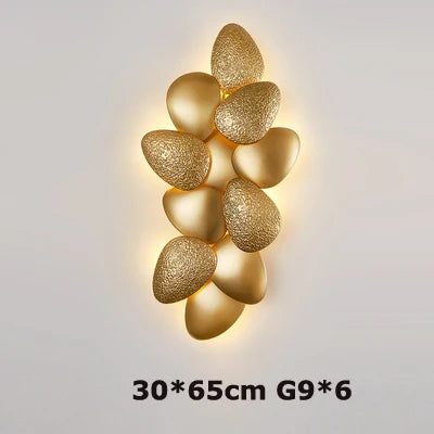 مصباح حائط LED ذهبي من الستانلس ستيل من DecorBites™ لغرفة النوم والردهة