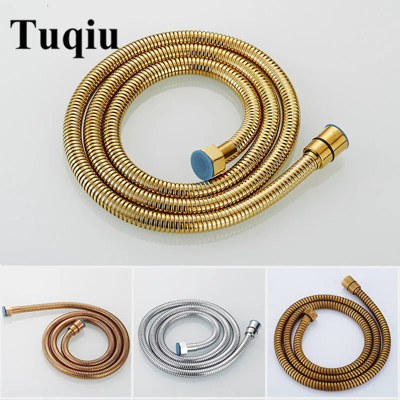 DecorBites™ 1.5m Stainless Steel Flexible Shower Hose in 4 Chrome Colors