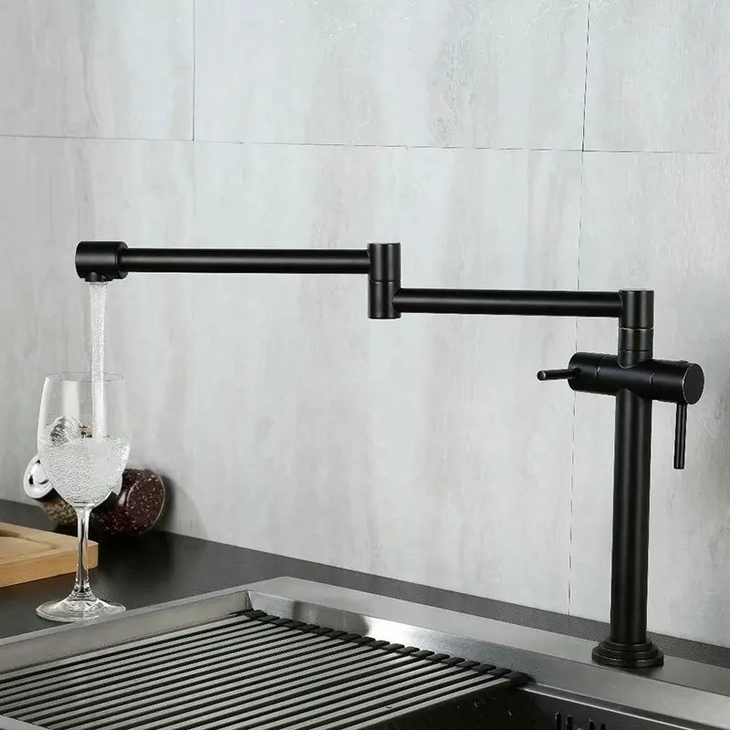 Robinet de cuisine DecorBites™ : Mitigeur d'évier monté sur plan en laiton massif, disponible en plusieurs finitions