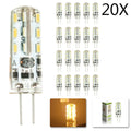 مصباح سبوت لايت LED طراز G4 من DecorBites™ بقدرة 2 واط، مصباح كريستال 12 فولت 3014 SMD - عبوة من 20