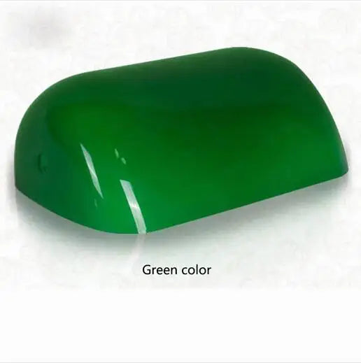 DecorBites™ Glass Banker Lamp Cover - Elegant Lampshade in Green/Blue/Amber/White