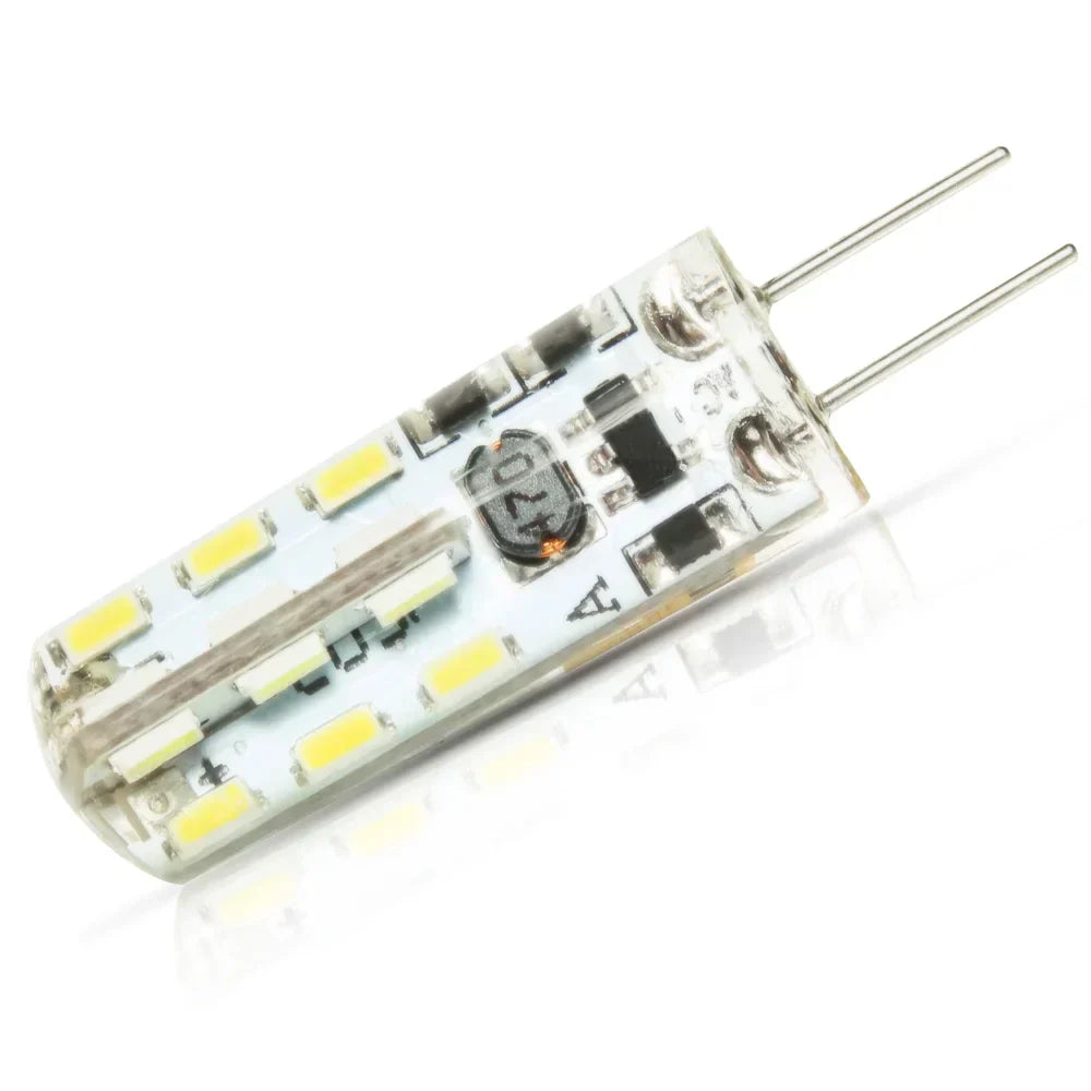 مصباح سبوت لايت LED طراز G4 من DecorBites™ بقدرة 2 واط، مصباح كريستال 12 فولت 3014 SMD - عبوة من 20