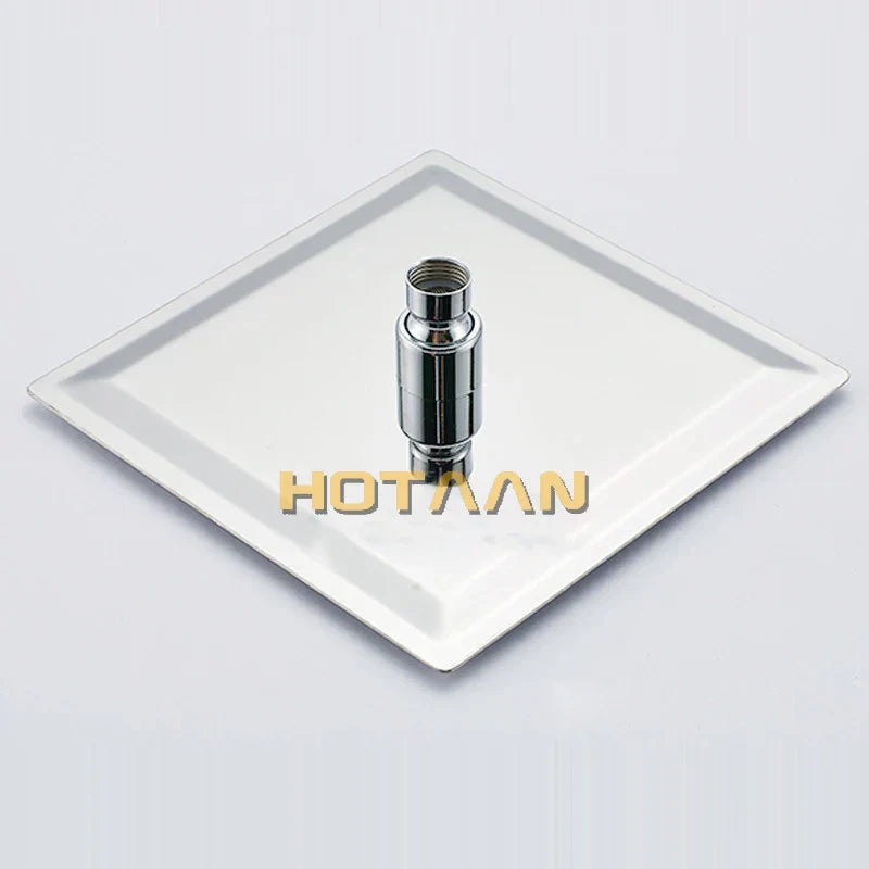 DecorBites™ 20cmx20cm Ultra Thin Rain Shower Head with 42cm Arm