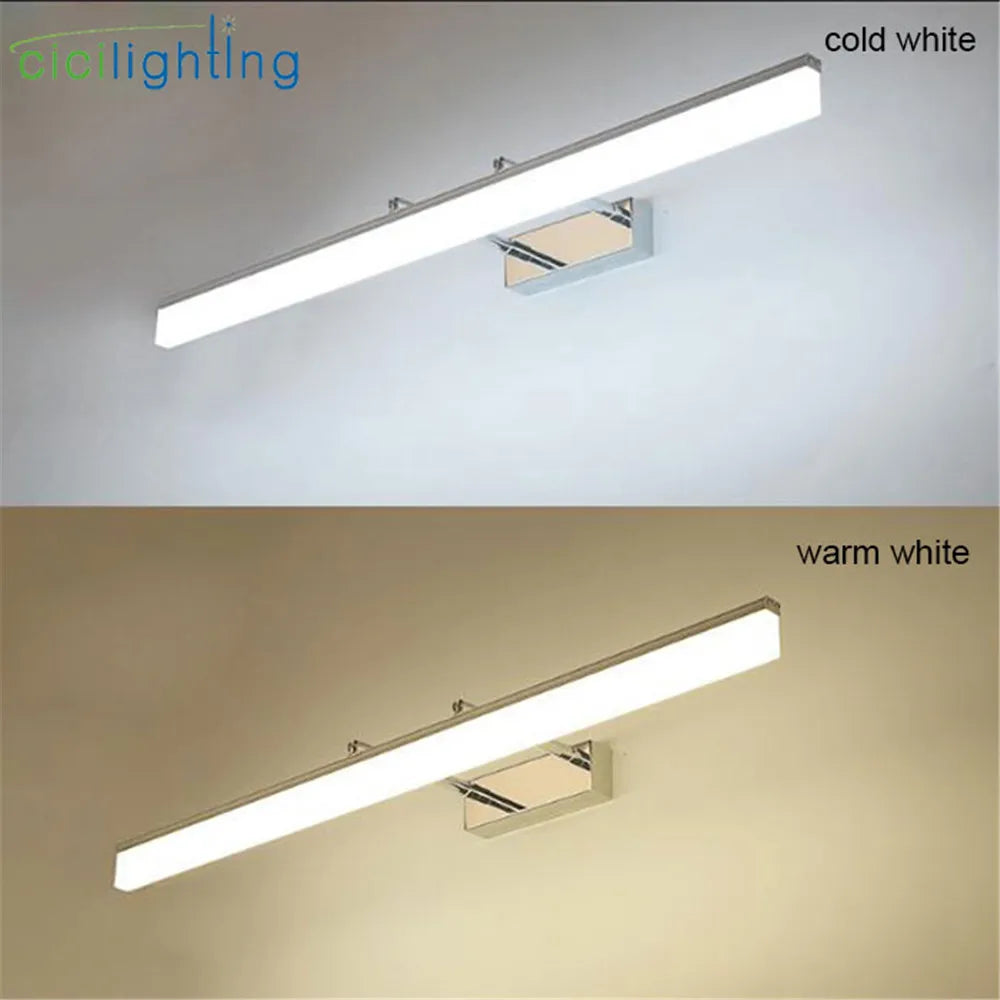 DecorBites™ LED Vanity Lights for Bathroom Mirror Lighting Cabinet - Black Silver Chrome