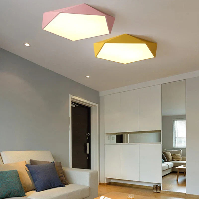 DecorBites™ Geometric Dimmable LED Ceiling Lamps for Living Room Aisle Balcony Lighting